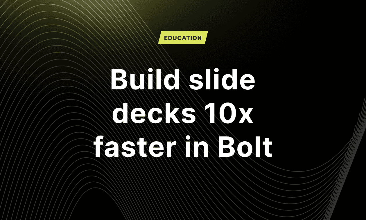 How to build beautiful slide decks 10x faster with Bolt.new