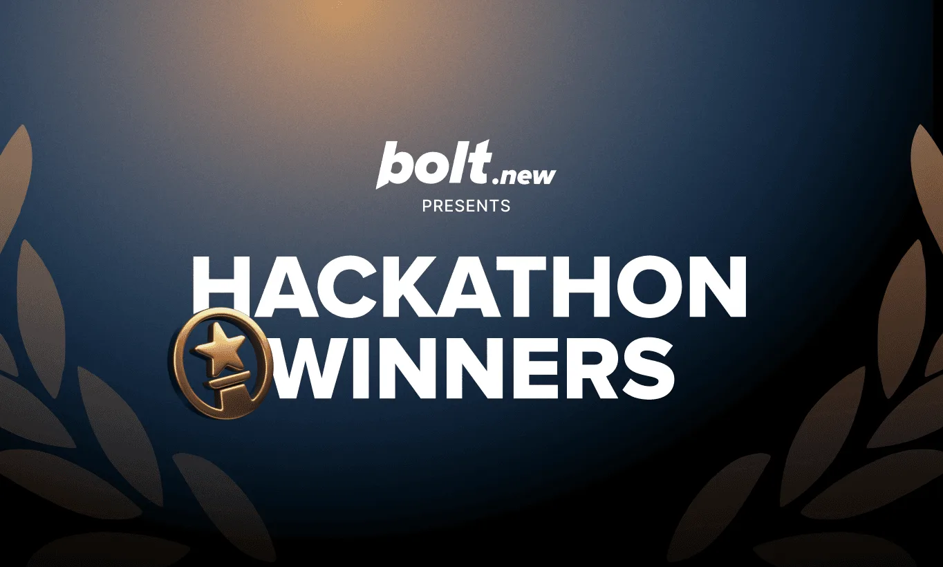 2025 Bolt Hackathon winners announcement graphic