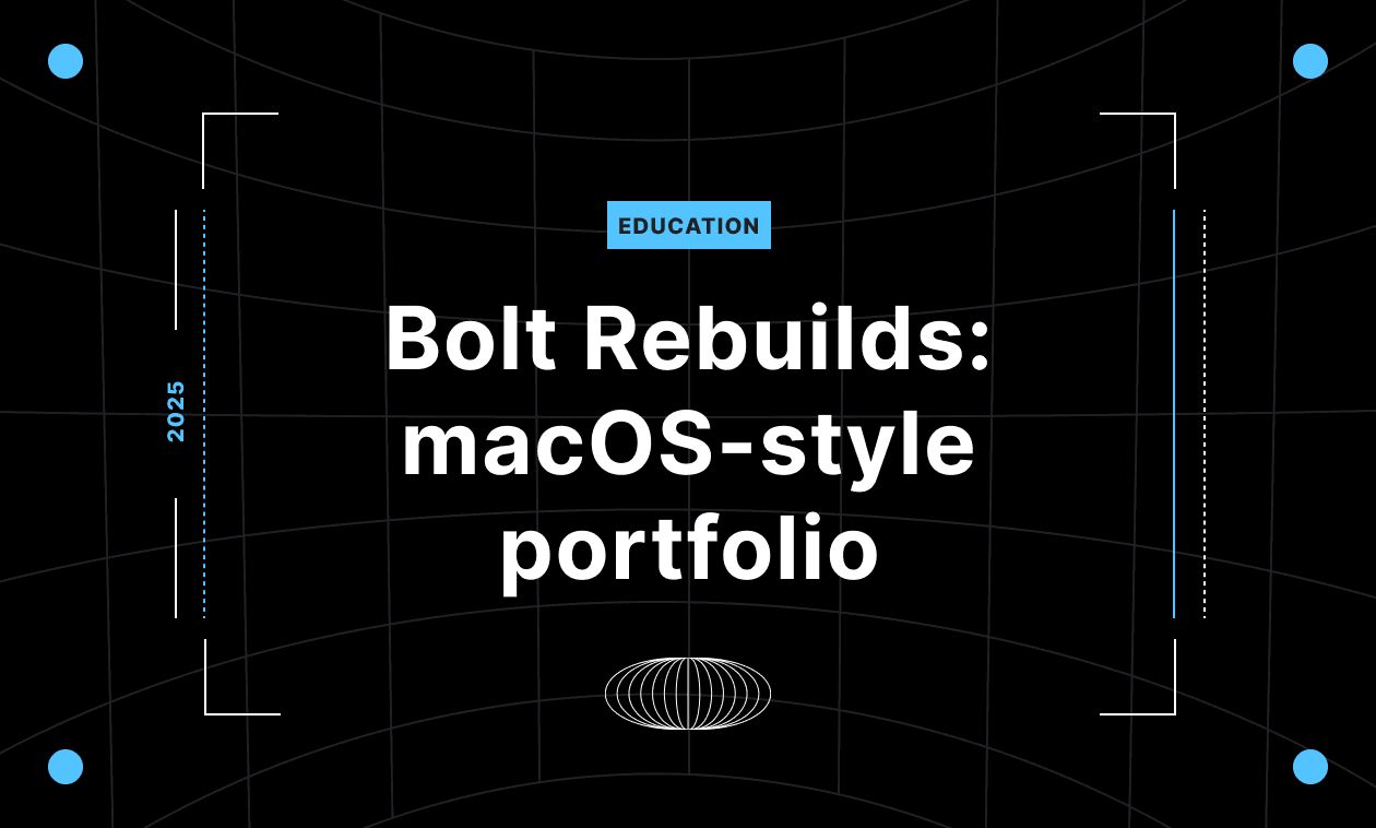 Bolt Rebuilds: macOS-style portfolio website