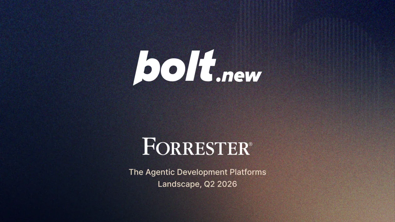Bolt.new was named a notable vendor by Forrester