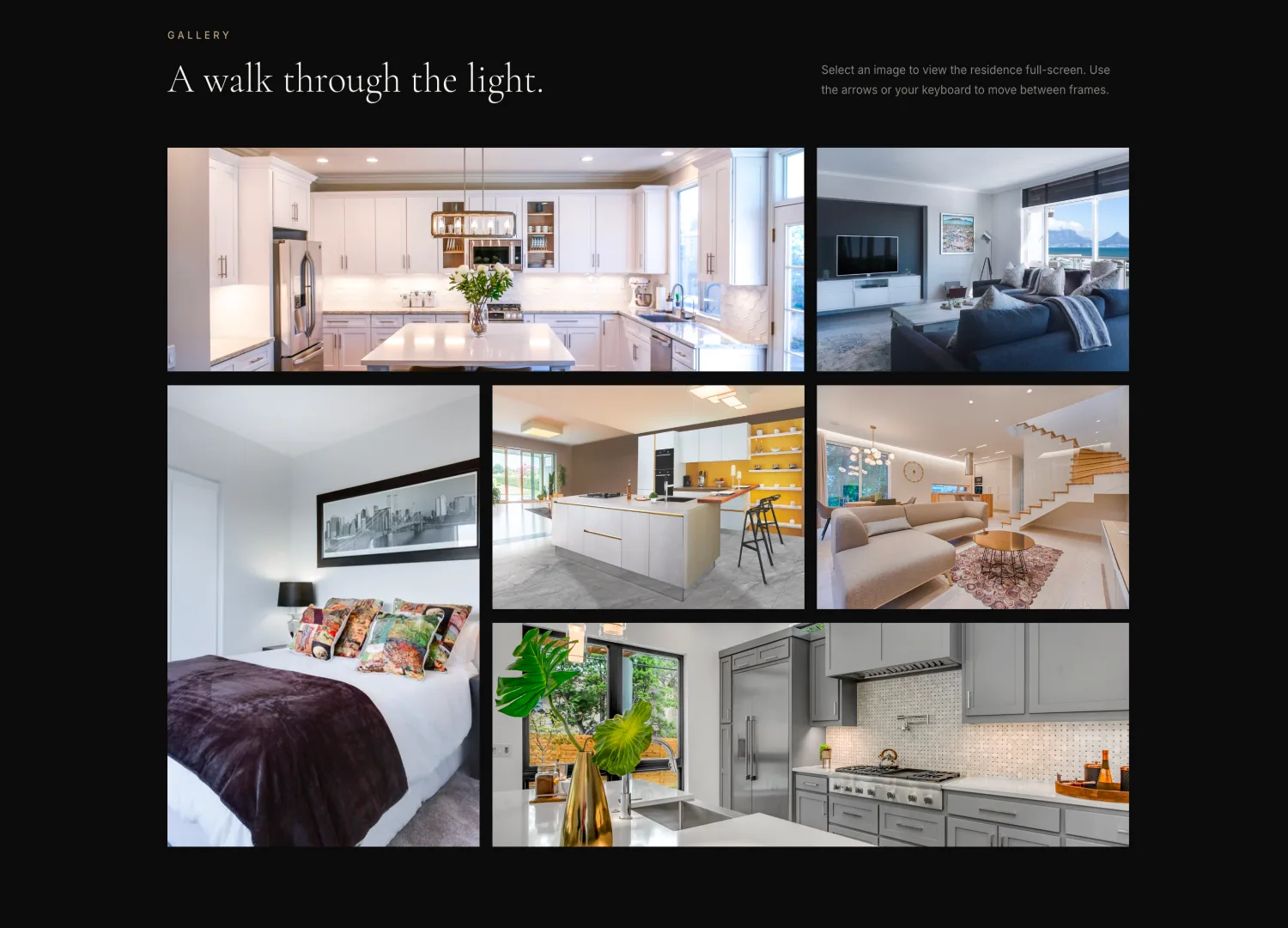 Property Listing Website template screen