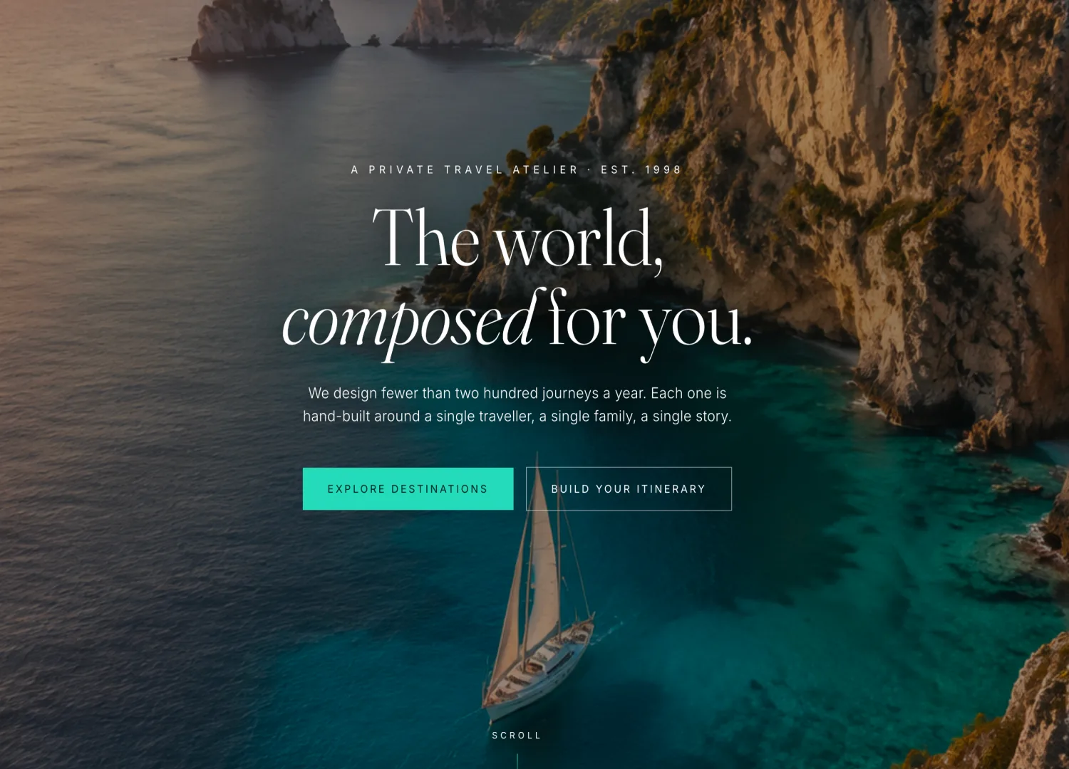 Travel Journal template — screen 1