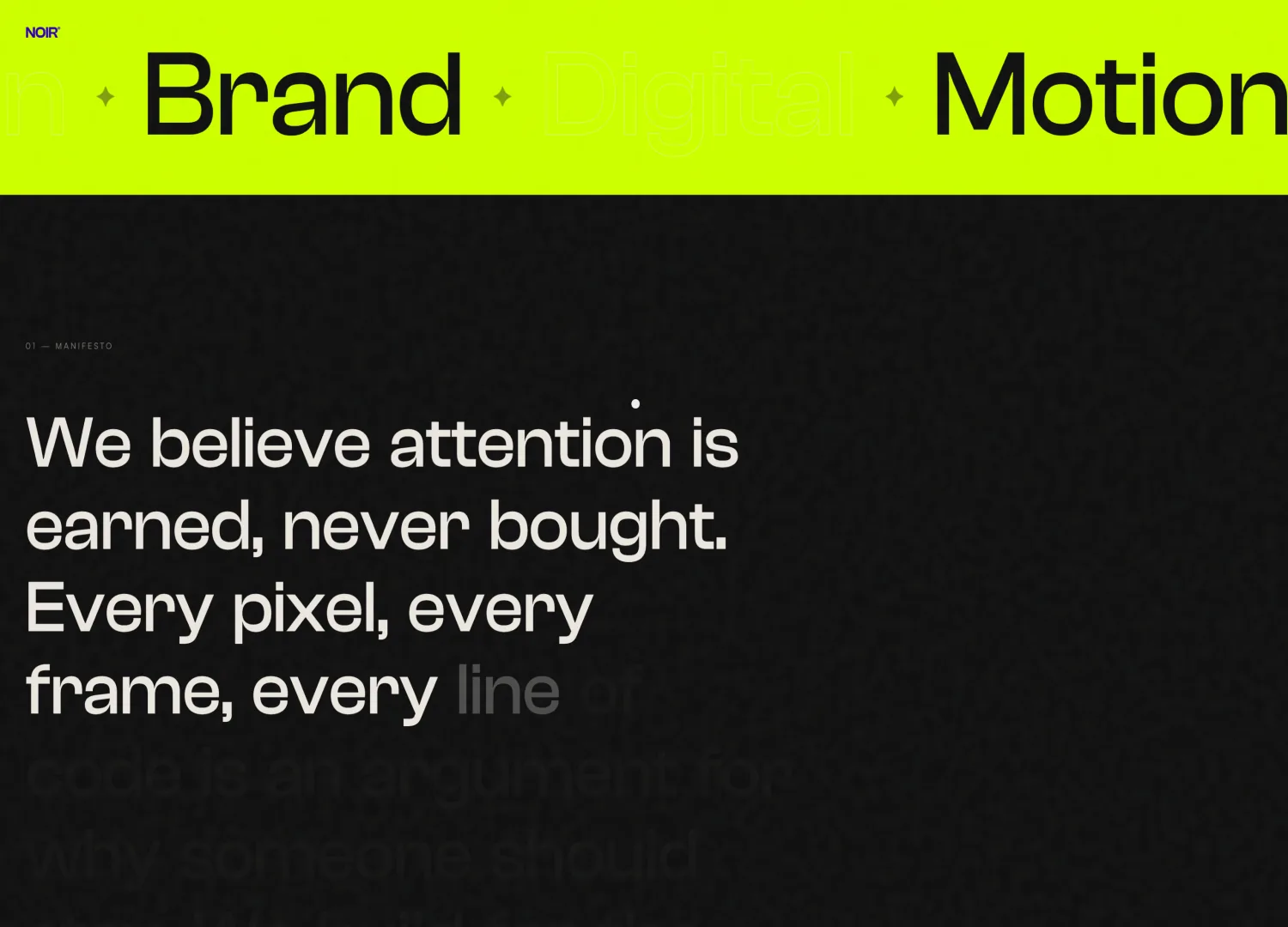 Studio Portfolio template — screen 2