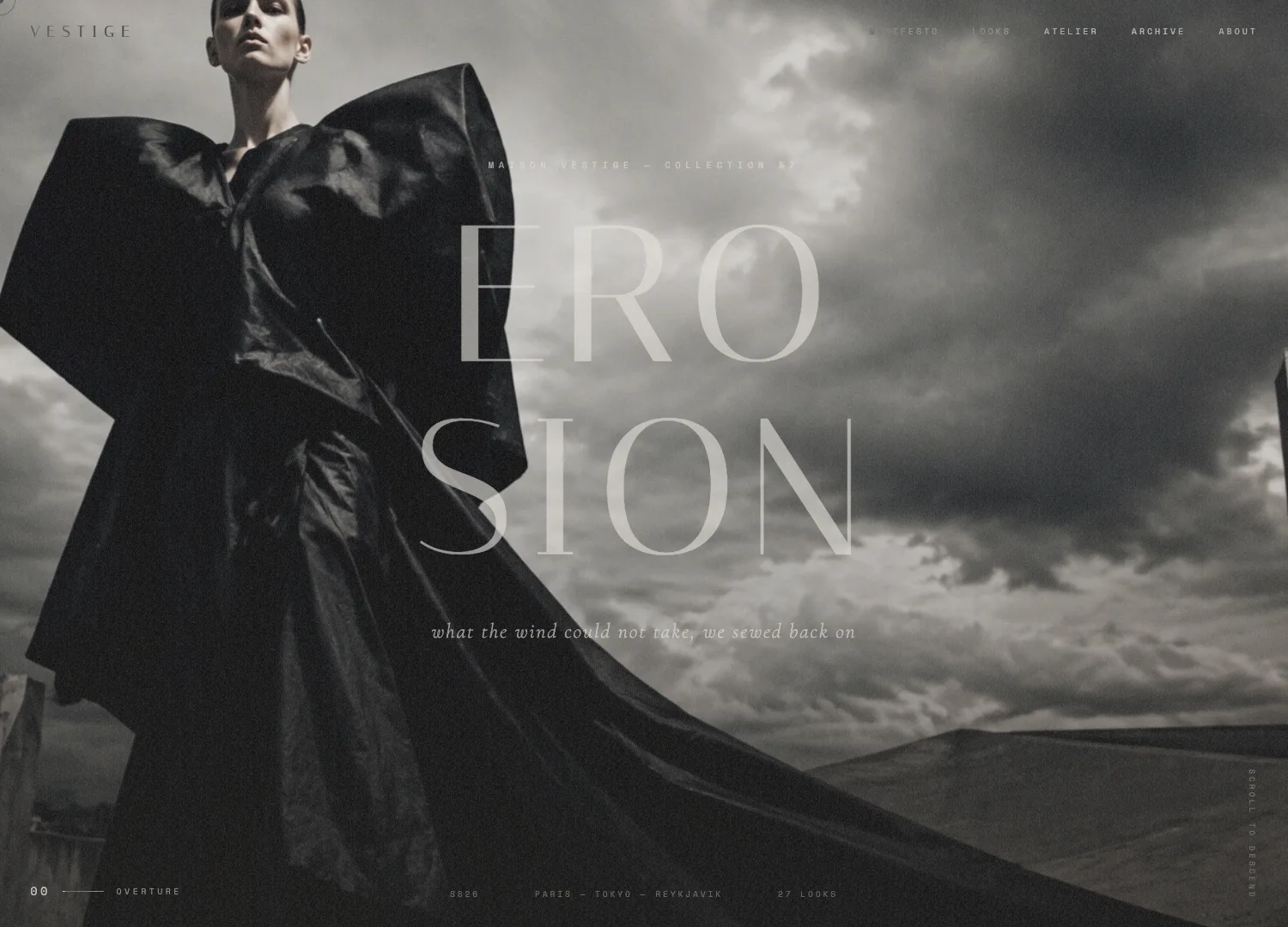 Fashion Editorial template — screen 1