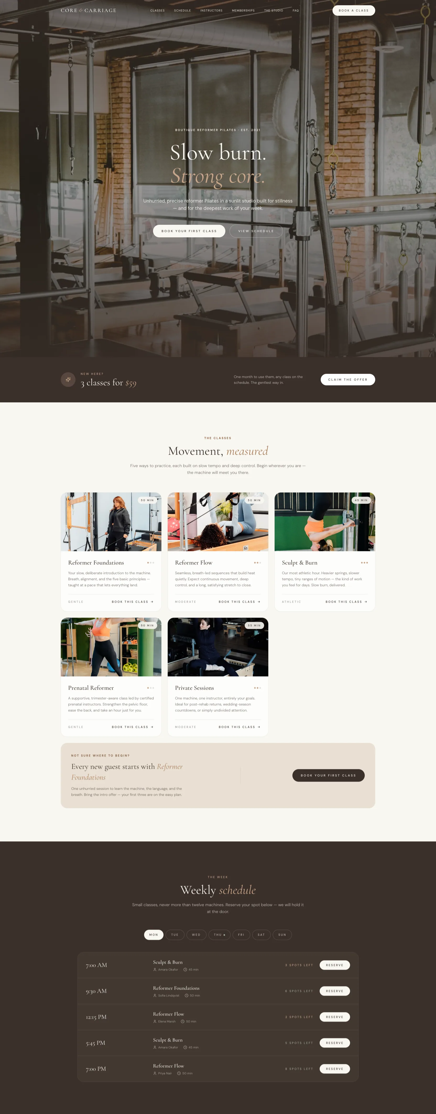 Pilates Studio template preview