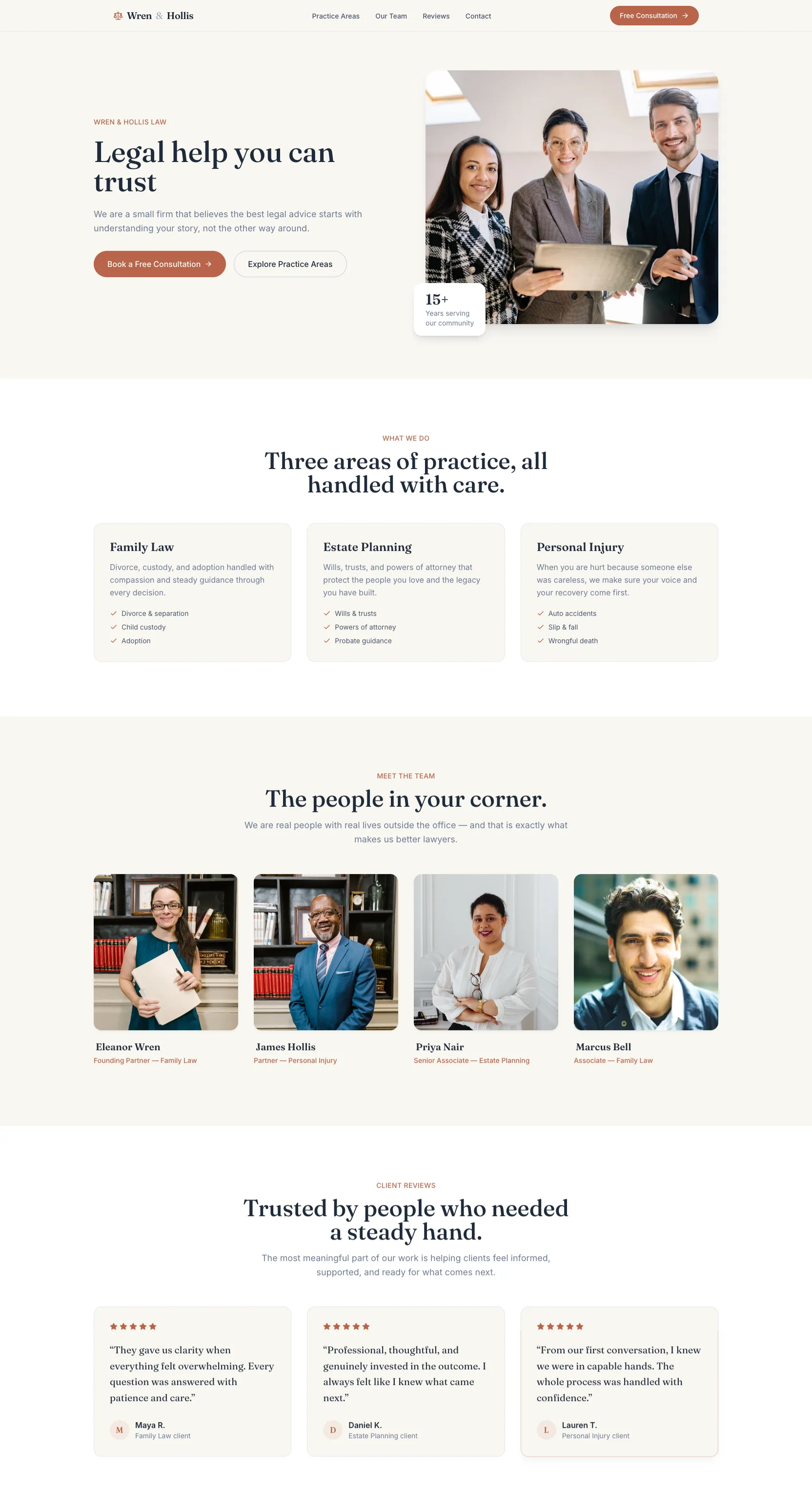 Law Firm template preview