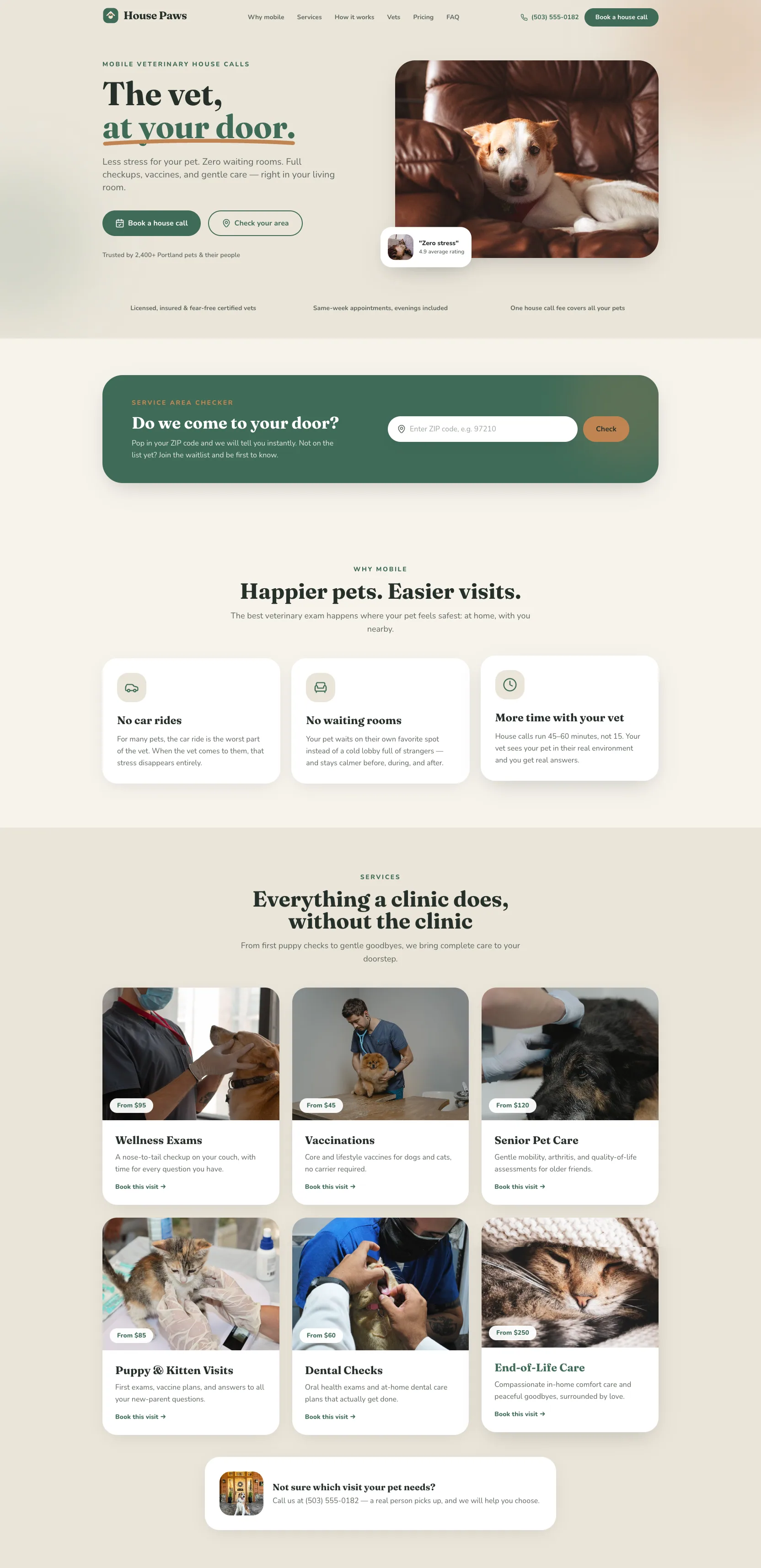 Mobile Vet House-Call template preview