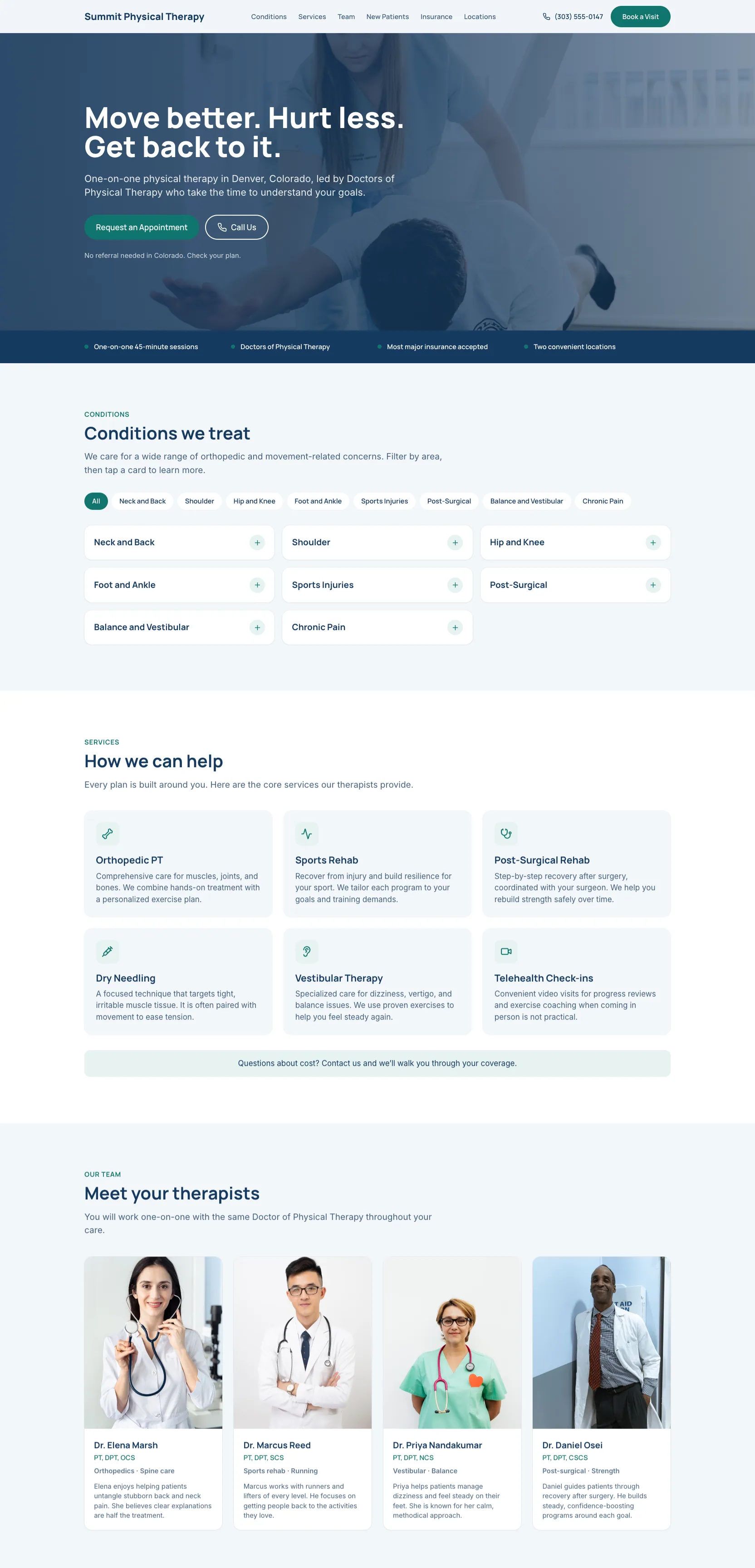Physical Therapy Clinic template preview