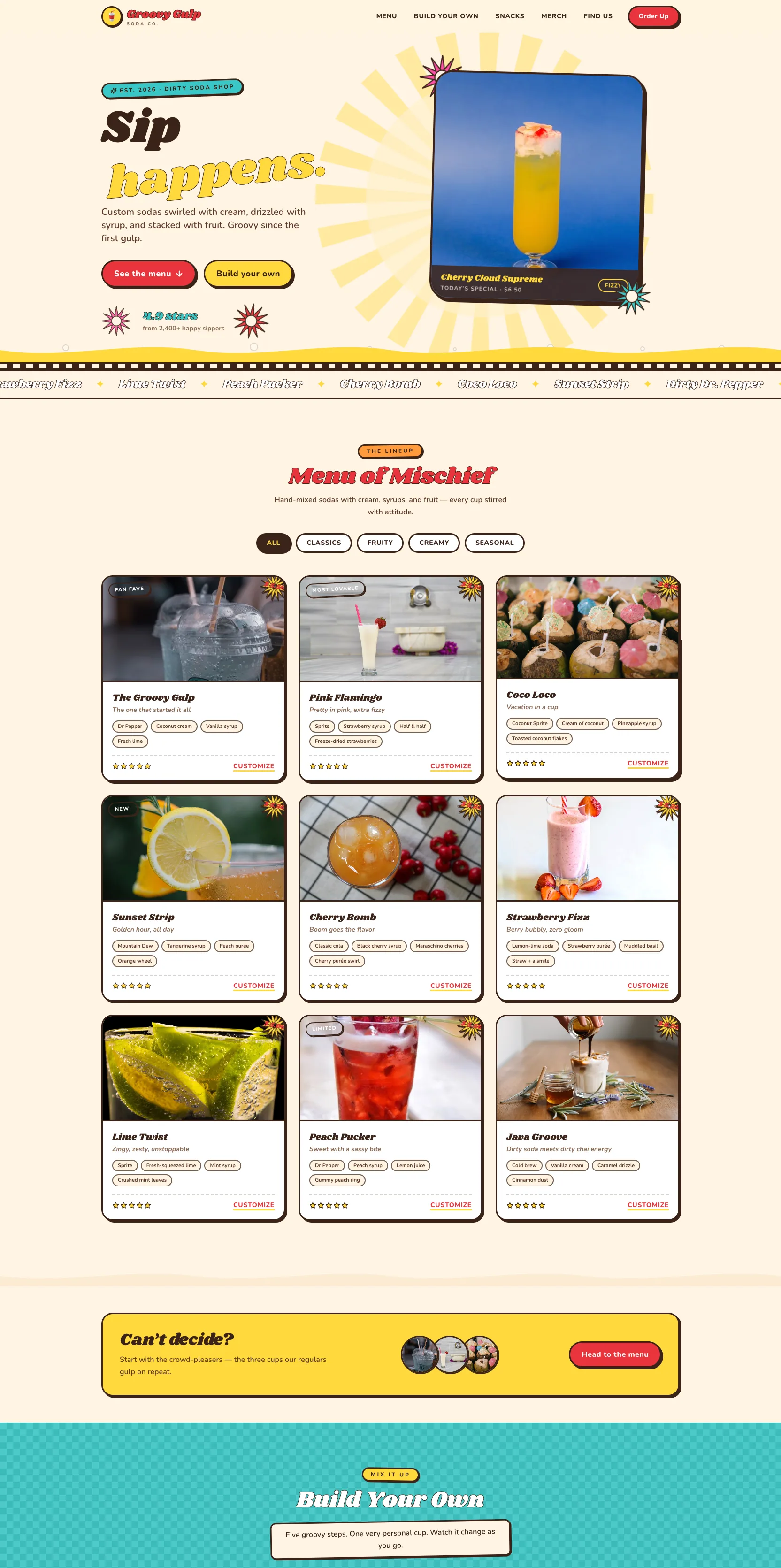 Soda Shop template preview