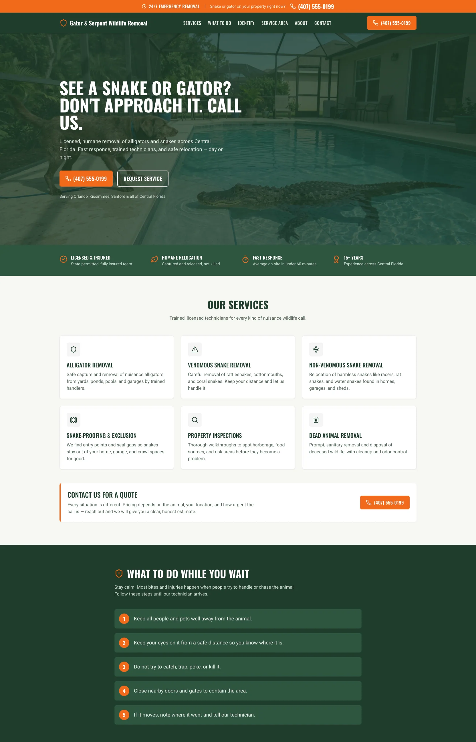 Wildlife Removal template preview